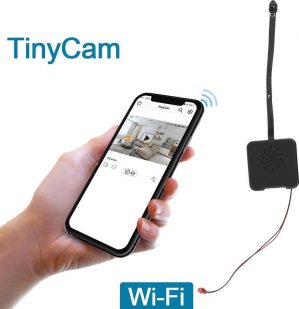 Mini spy camera met batterij en wifi Tinycam app full hd push video