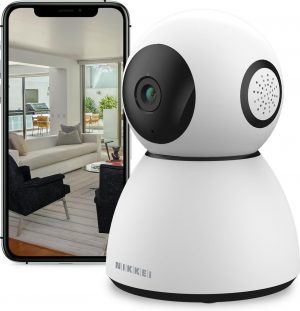 Nikkei CAM4 - Smart Dome Beveiligingscamera - Draai- en kantelbare Wifi Camera met bewegingssensoren - Nikkei Smart App