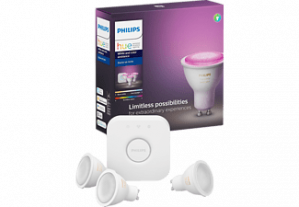 PHILIPS HUE Starterkit - wit en gekleurd licht - GU10
