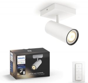 Philips Hue Buratto opbouwspot - warm tot koelwit licht - 1-lichts - wit - basis