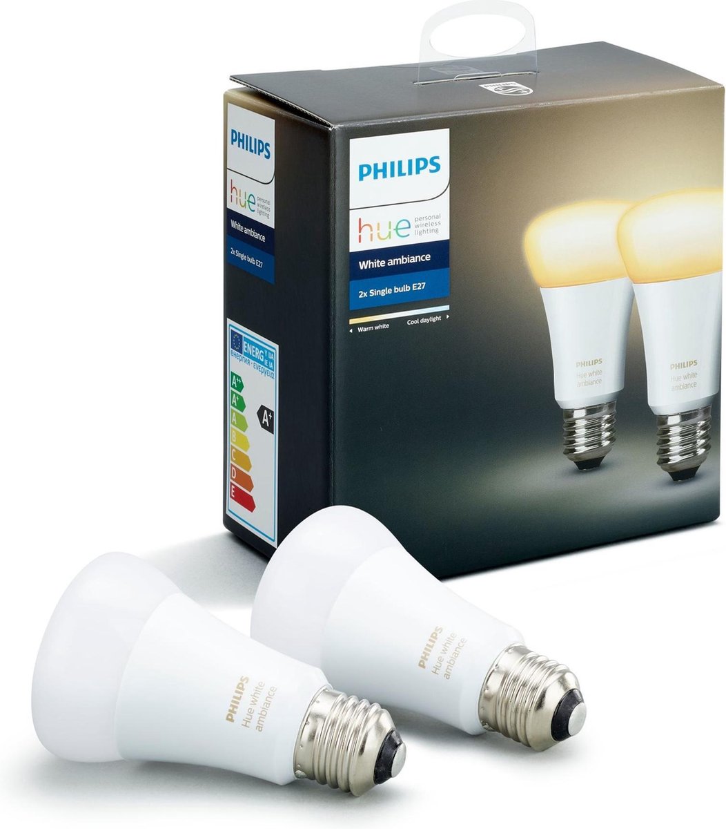 Philips Hue Lampen E27 - Duopack - White Ambiance