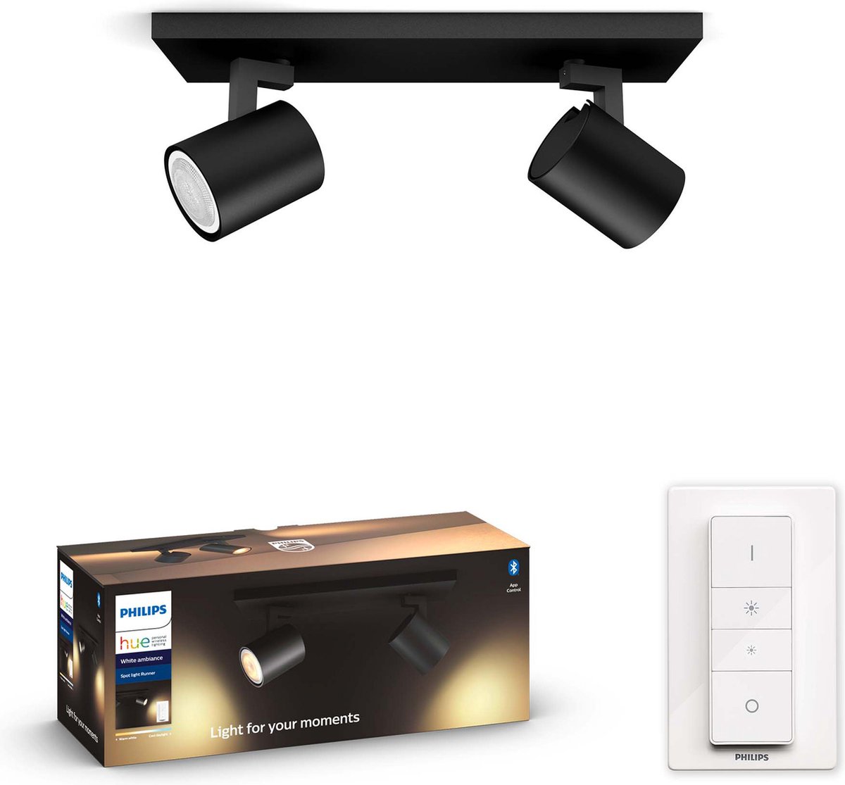 Philips Hue - Runner 2x5.5W - White Ambiance Bluetooth