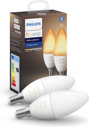 Philips Hue Slimme verlichting Kaarslamp - White Ambiance - E14 - Bluetooth - 2 Stuks