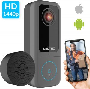Slimme Wifi Deurbel met Camera - 2K Resolutie Quad-HD - Smart Intercom - Gratis 32g SD-kaart - Besturing via app - 3 Megapixel - Werkt met Google Home & Alexa
