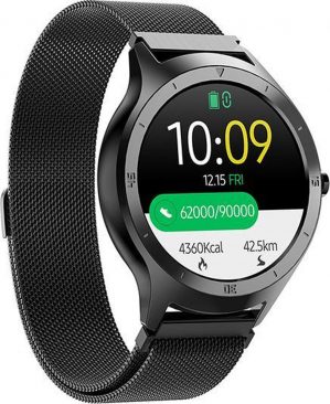 Stappenteller Smartwatch Sporthorloge zwart