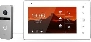 Video deurbel met camera, bedraad (4 draads), 7" touchscherm, 1080pHD, gratis opslag op SD-kaart - Doorsafe 7550 PRO