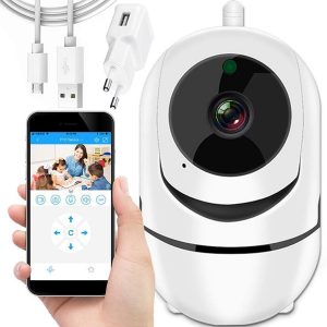 Wifi IP nanny camera met tweeweg intercom - wit