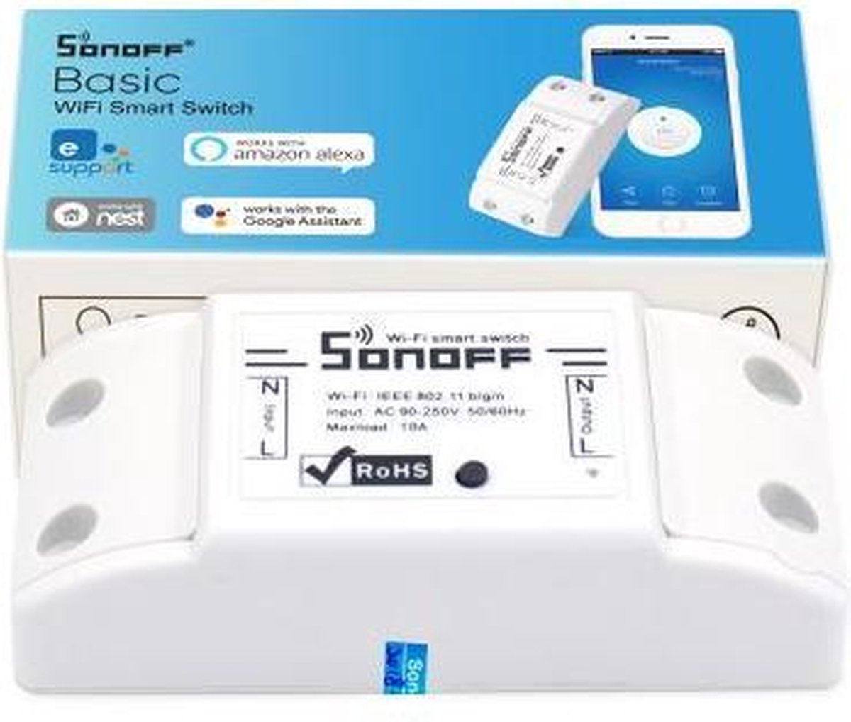 Wifi schakelaar, wifi switch, Sonoff