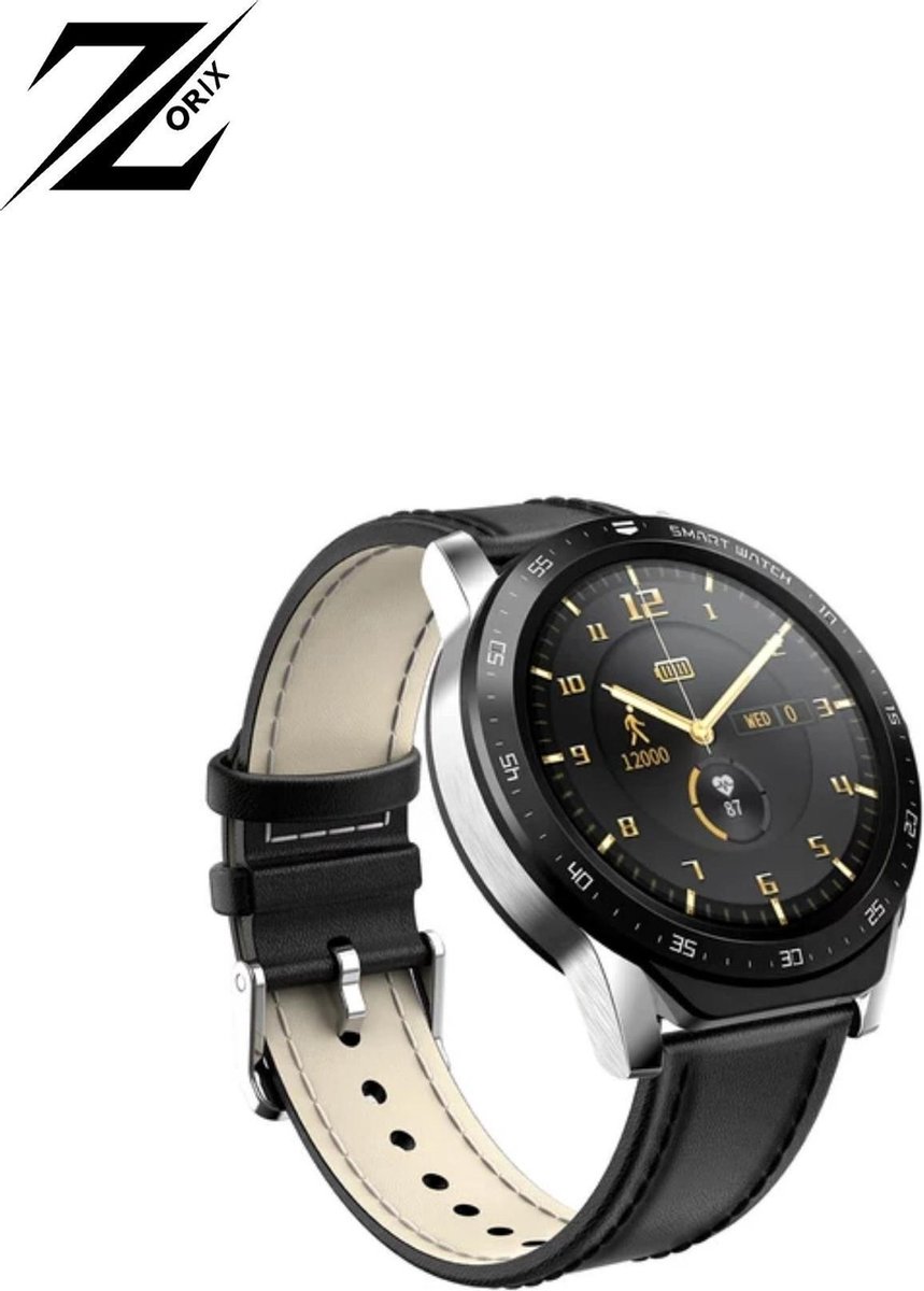 ZORIX® Smartwatch Sysmarts - Sporthorloge - Smartwatch - Bloeddrukmeter -  Hartslagmeter - Calorieteller - Stappenteller - Fitness - Hardlopen -  Slaapmonitor - Weather display - Remote camera - Phone reminder - Bluetooth  - Zwart siliconenband - Smart 