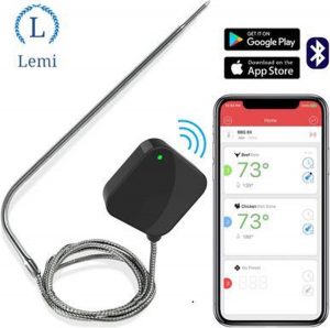 BBQ thermometer - Vleesthermometer - Oventhermometer - Draadloos - Bluetooth - Barbecue - Geschikt voor oven - Grill - Digitaal - Batterij inbegrepen - Inclusief gratis app