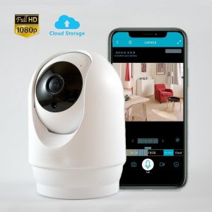 Beveiligingscamera Cloud wifi 3.0 - 16 GB micro sd geheugenkaart - Full HD - 1080P - beweeg en geluidsdetectie - Alarm functie - nachtvisie - Wifi - opslag in cloud - Veilige app