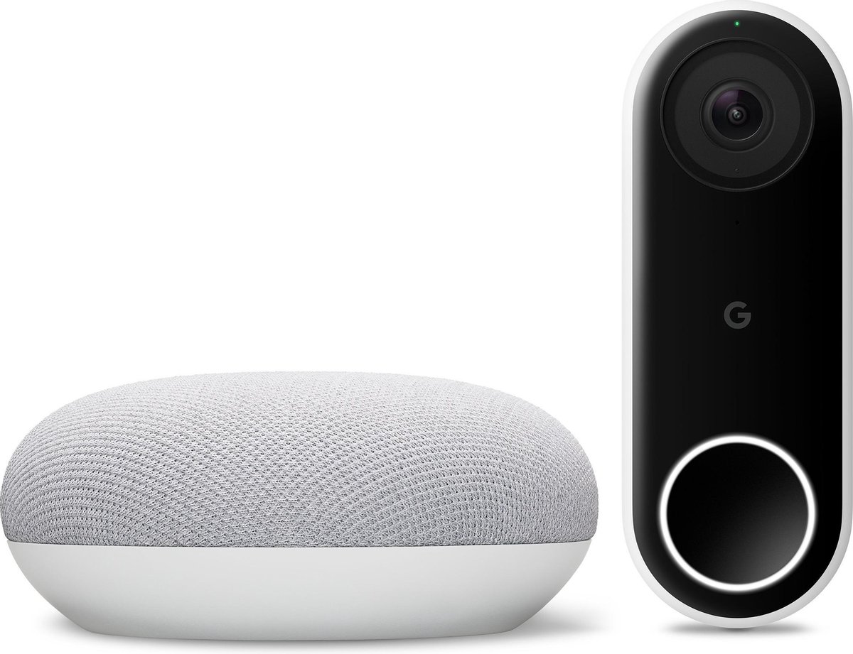 Google Nest Hello videodeurbel + Google Nest Mini Rock Candy