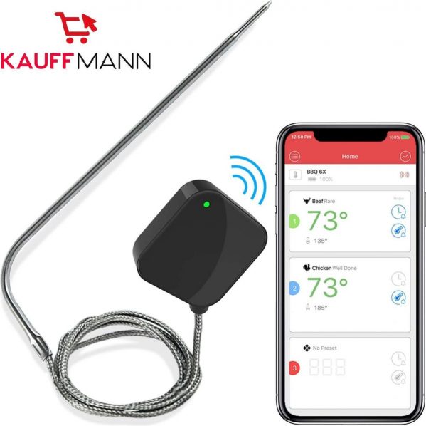 Kauffmann - Bluetooth Vlees Thermometer - BBQ Accesoires - Keuken