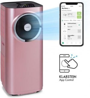 Klarstein Kraftwerk Smart 10K mobiele airco 10000 BTU / 2,9 kW - Turbineventilator - 440 m³/h - Mogelijkheid tot app-bediening via WiFi en de Klarstein-app - roségoud