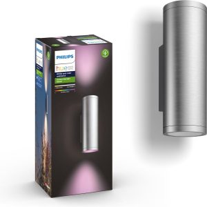 Philips Hue Appear Inox Wandlamp - White and Color Ambiance- RVS - Buiten