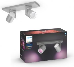 Philips Hue - Argenta - White and Color Ambiance - opbouwspot - 2 lichtpunten - aluminium - Bluetooth