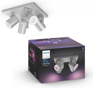 Philips Hue - Argenta - White and Color Ambiance - opbouwspot - 4 lichtpunten - aluminium - Bluetooth