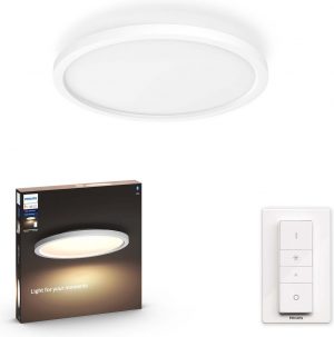 Philips Hue - Aurelle Round Ceiling Lamp - White Ambiance - Bluetooth & Dimmer Included