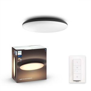 Philips Hue - Cher Hue Ceiling Lamp Black - White Ambiance Bluetooth Dimmer Included