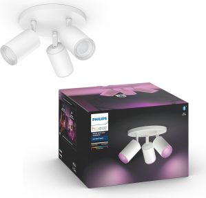 Philips Hue - Fugato - White and Color Ambiance - opbouwspot - 3 lichtpunten - wit - Bluetooth