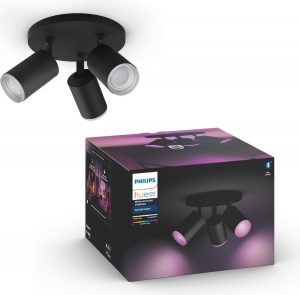Philips Hue - Fugato - White and Color Ambiance - opbouwspot - 3 lichtpunten - zwart - Bluetooth