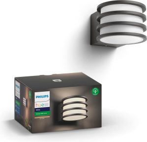 Philips Hue Lucca Wandlamp - White - 1 Lichtpunt - Antraciet - Buiten