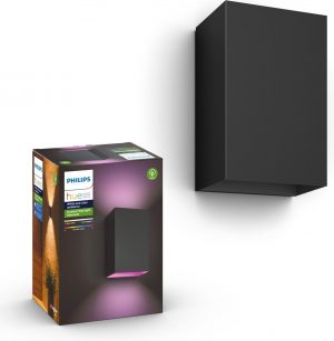 Philips Hue Resonate Outdoor wandlamp - White and Color Ambiance - zwart - Buiten