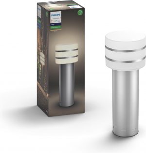Philips Hue Tuar Sokkellamp - White - 1 Lichtpunt - RVS - laag - Buiten
