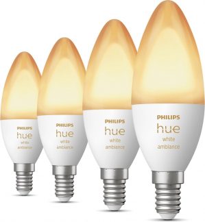 Philips Hue Uitbreidingspakket - White Ambiance - Kaarslamp E14 - 4 Lampen