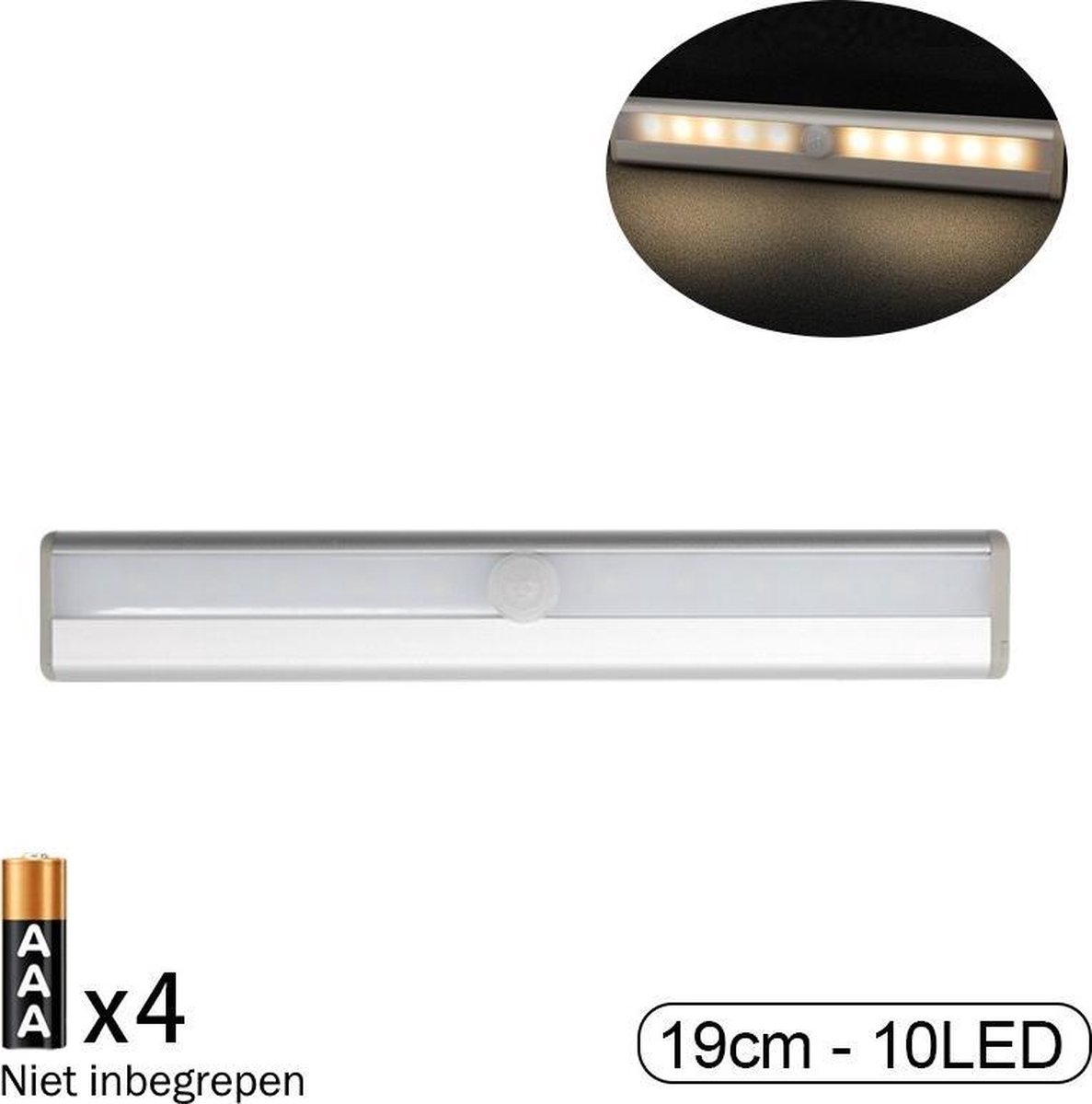 Slimme Nachtlamp met Bewegingssensor - Magnetische Montage - LED Licht - 4x  AAA Batterijen (niet meegeleverd) - 19cm - Warm Wit Licht - Smart Gear  Compare