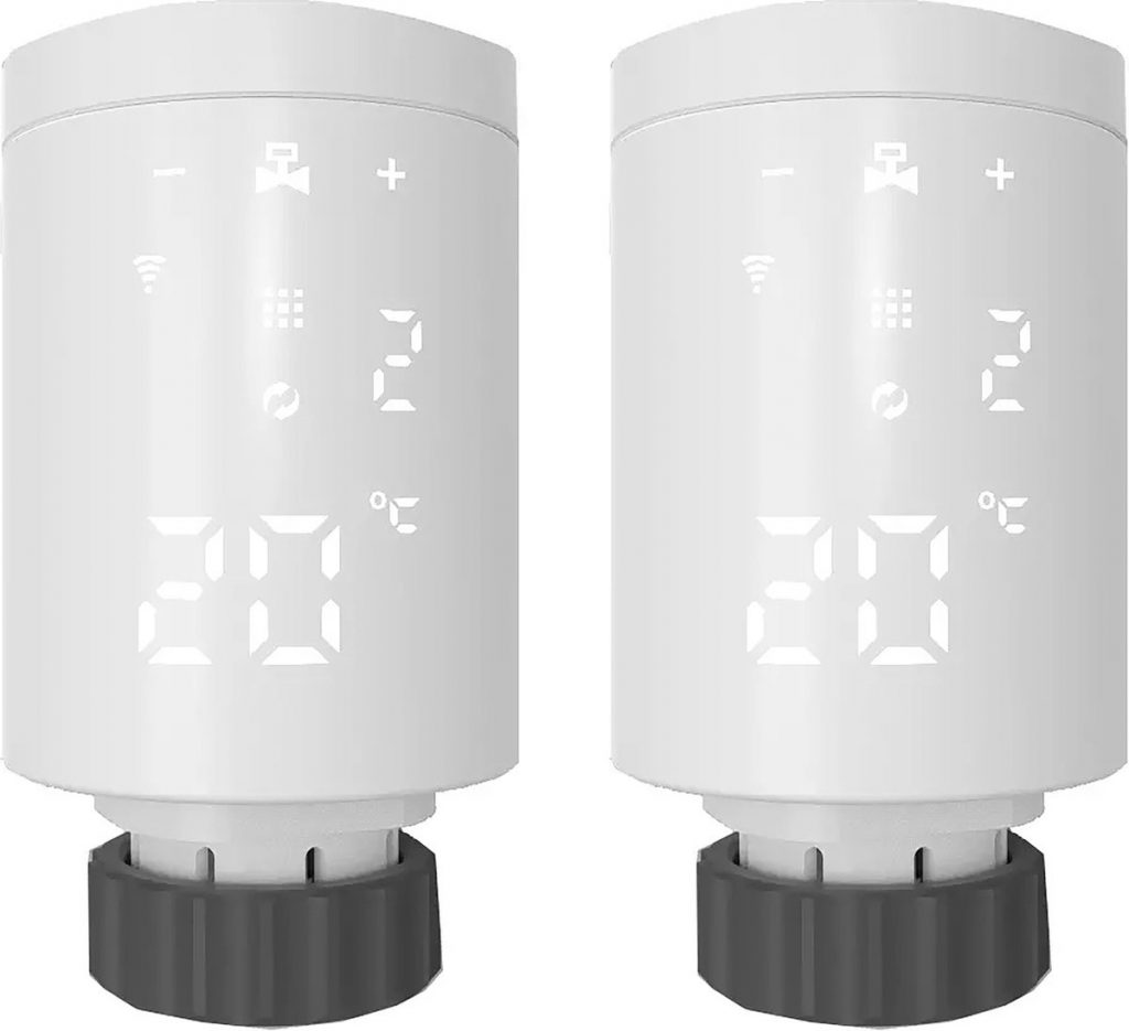 ZigBee Slimme Radiatorknop Set van 2 Radiatorknoppen met 1 Bridge / Gateway Smart Home