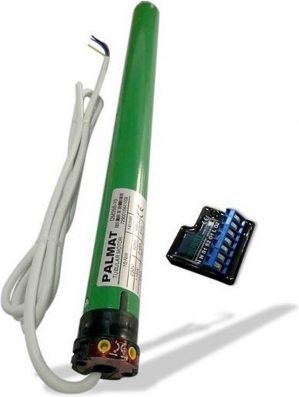 PALMAT rolluikmotor en mechanische afstelling inclusief Wifi-ontvanger (35 mm buismotor, adapters 40 mm, Kracht: 10 Nm)