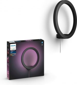 Philips Hue - Sana - White and Color Ambiance - Wandlamp - 1 Lichtpunt - zwart - 1 x 1500lm - Bluetooth