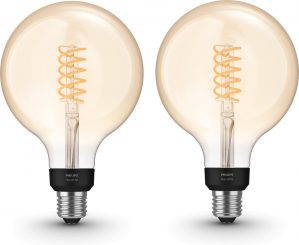 Philips Hue Uitbreidingspakket - White - Filament Globe groot - E27 - 2 lampen