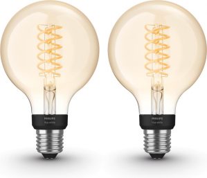 Philips Hue Uitbreidingspakket - White - Filament Globe klein - E27 - 2 lampen