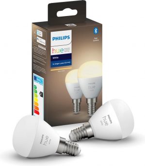 Philips Hue kogellamp - warmwit licht - 2-pack - E14
