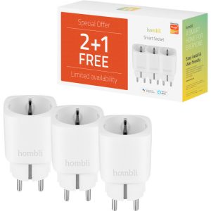Hombli Smart Socket EU - Promo pack 2+1 schakel stekkerdoos 3 stuks