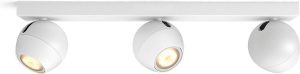 Philips Hue Buckram Opbouwspot - White Ambiance - GU10 - Wit - 3 x 5,5W - Bluetooth - Incl. Dimmer Switch