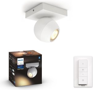 Philips Hue Buckram Opbouwspot - White Ambiance - GU10 - Wit - 5,5W - Bluetooth - Incl. Dimmer Switch