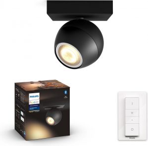 Philips Hue Buckram Opbouwspot - White Ambiance - GU10 - Zwart - 5,5W - Bluetooth - Incl. Dimmer Switch