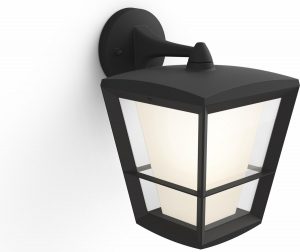 Philips Hue Outdoor Econic Downlight Wandlamp - White and Color Ambiance - Gëintegreerd LED - Zwart - 15W - IP44