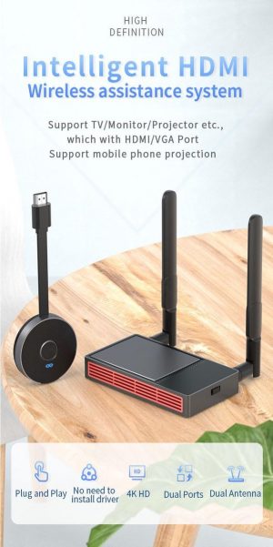 Viatel Chromecast 4K long range Wireless HD Transmitter Receiver WiFi Dongle 4K Ultra HD Streaming Video Display Wireless Adapter