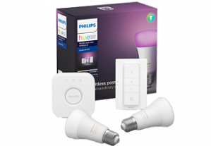 PHILIPS HUE Starterkit - wit en gekleurd licht - E27