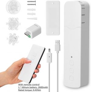 WIFI Intelligent Pull Bead Gordijn Motor Smart Gemotoriseerde Keten Rolgordijnen Compatibel met Alexa Google Home USB With Remote Control