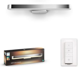 Philips Hue Adore Badkamer Wandlamp - Chrome - White Ambiance - Bluetooth - incl. Dimmer switch