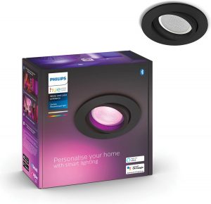 Philips Hue Centura inbouwspot - White and Color Ambiance - 1-spot - zwart - rond - Bluetooth