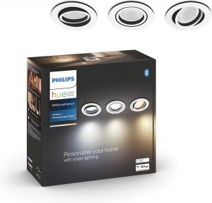 Philips Hue Milliskin inbouwspot - White Ambiance - 3-pack - aluminium - rond - Bluetooth