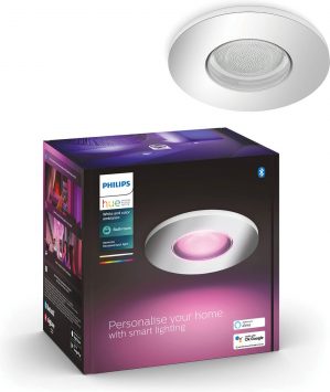 Philips Hue Xamento inbouwspot - White and Colour Ambiance - GU10 - Zilver - IP44 - 3 spot - Bluetooth