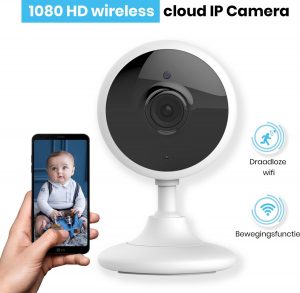 TibaGoods Babyfoon met camera - 1080P Smart Camera - HD Night Vision - Bewegingsdetectie - Spraakfunctie - Met App - Camera Beveiliging