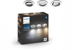 PHILIPS HUE Milliskin inbouwspot WA rond Aluminium 3-pack